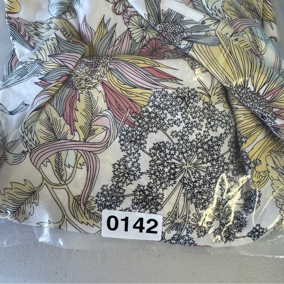 Opening Ceremony Multicolor Floral Print Dress Open Back Cape Overlay Size MEASU - Picture 11 of 12